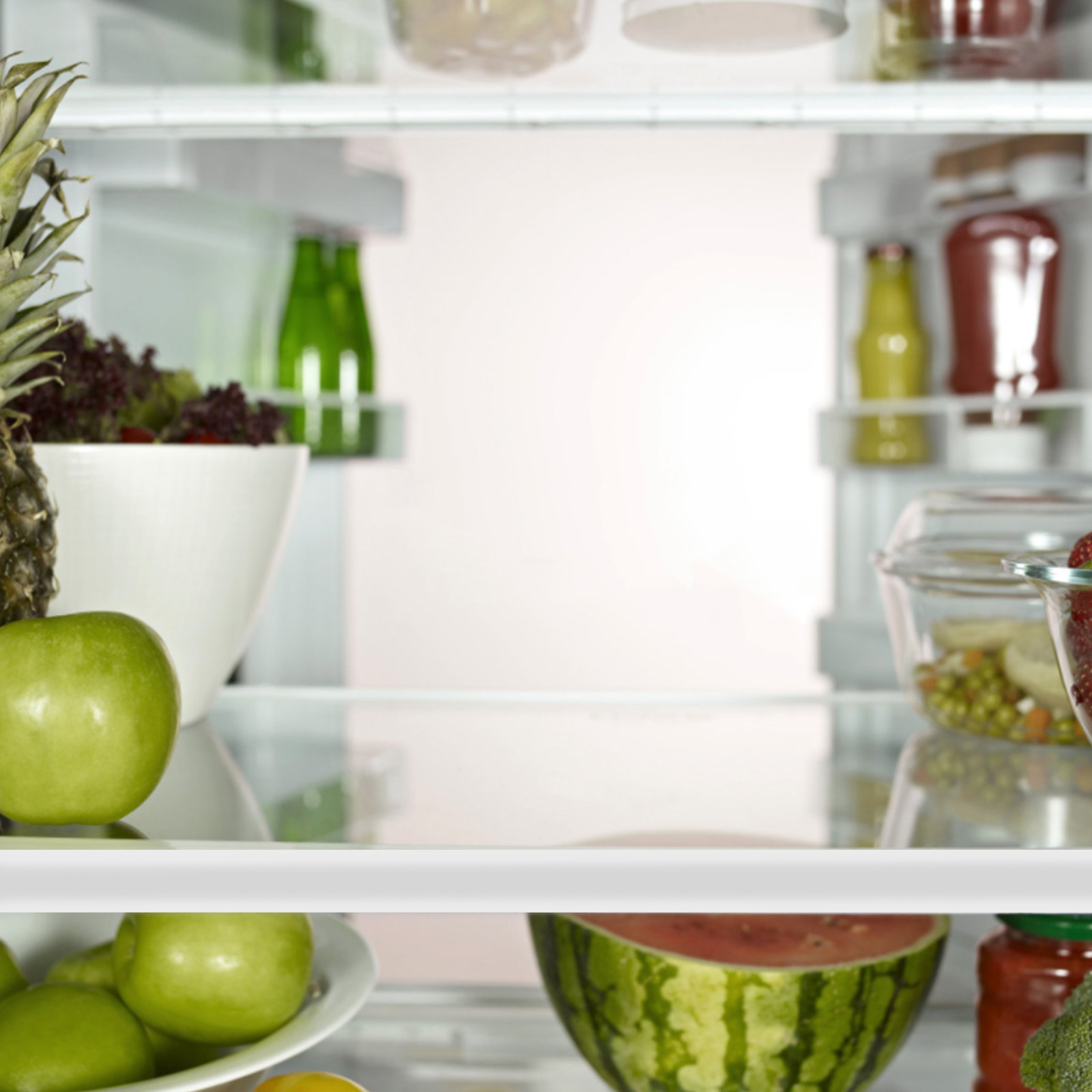 Food Storage Dividers - رف فاصل للثلاجة من الزجاج المقوى،