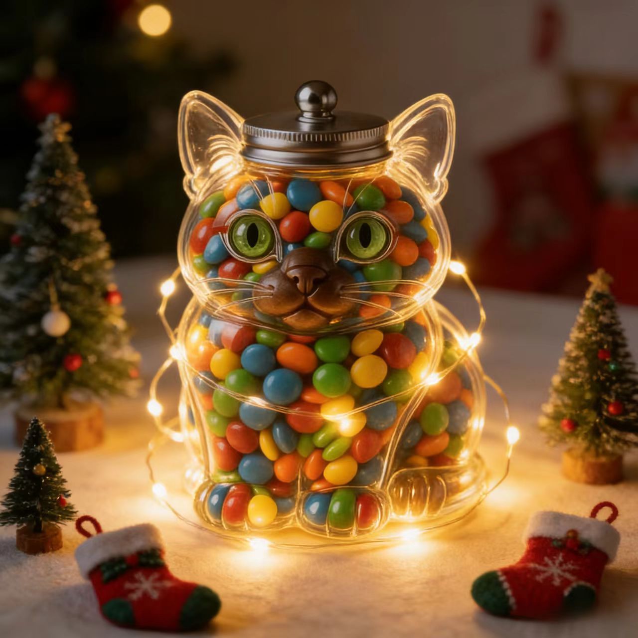 Food Storage Glass Box - وعاء زجاجي لتخزين الحلوى على شكل