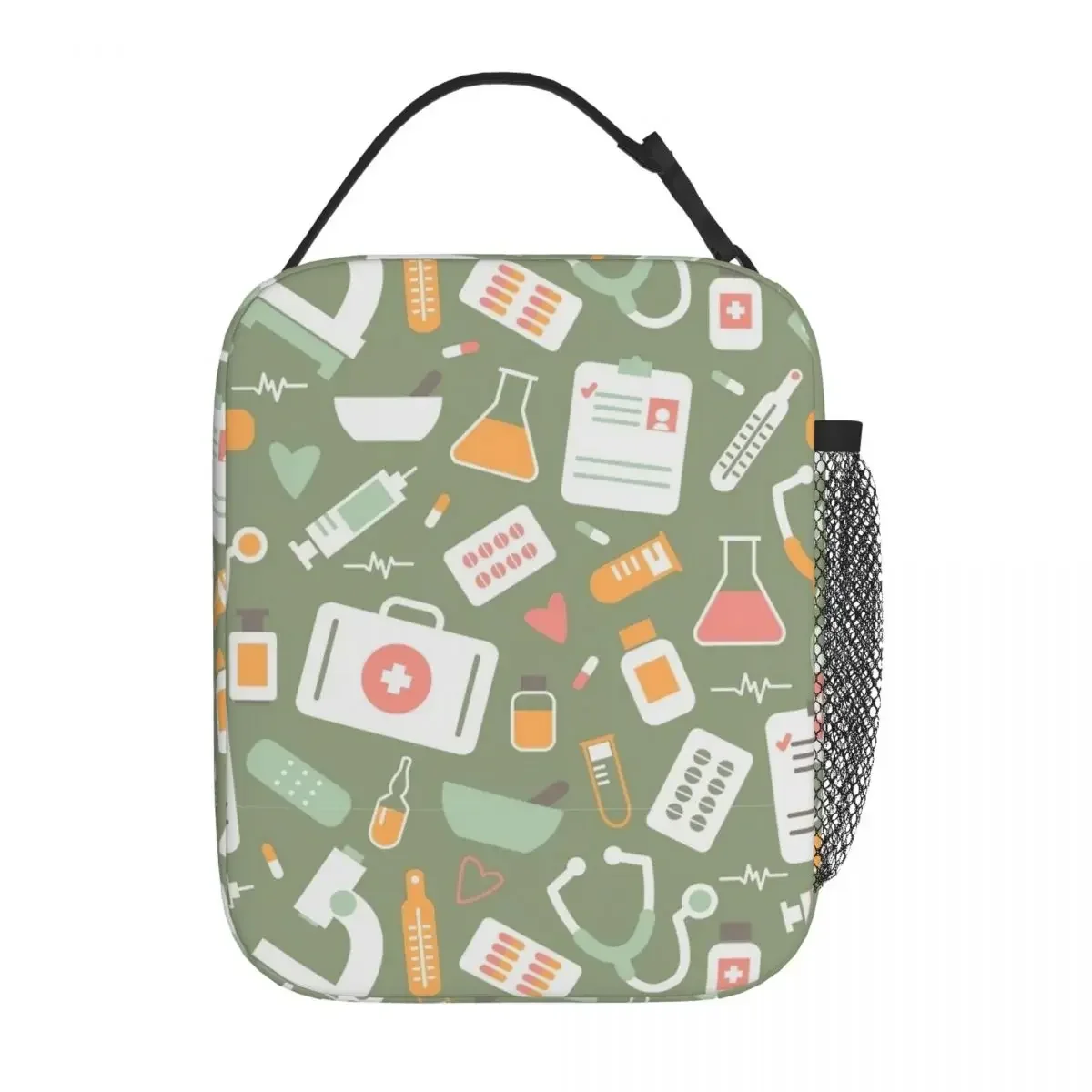 Food Storage Zipper Bags - حقيبة غداء معزولة بنمط ممرضات الرعاية