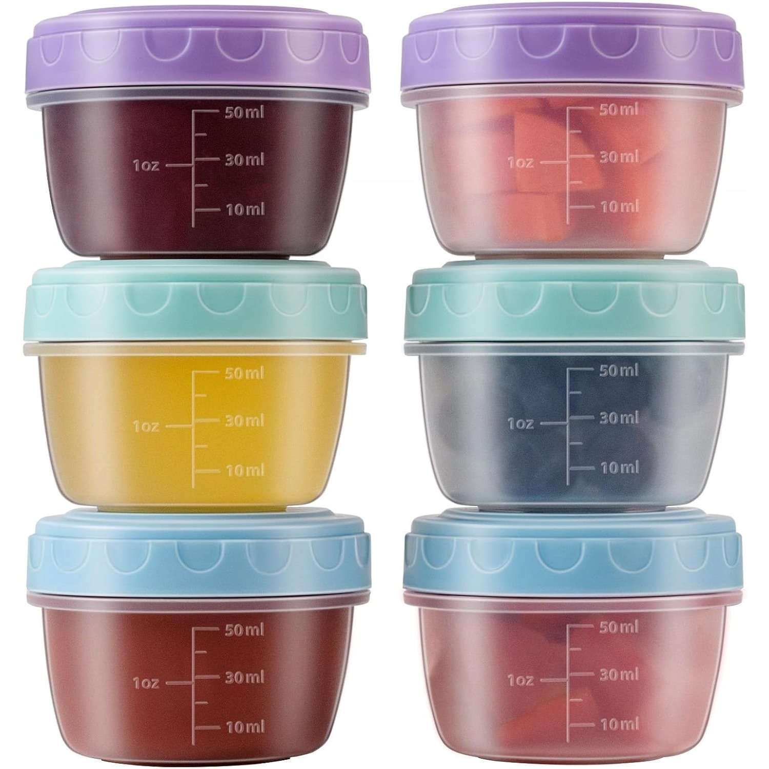 Food Storage Bowls - 1-6 عبوات من حاوية تزيين السلطة
