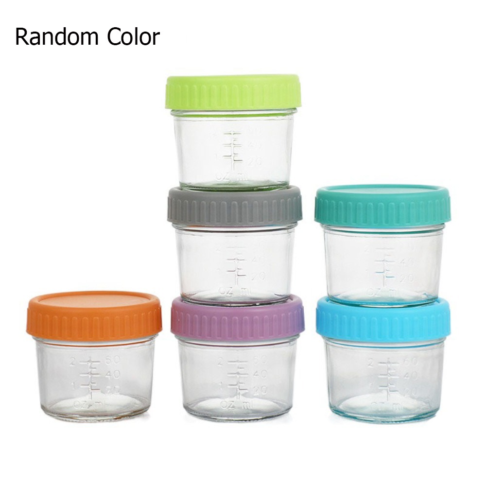 Food Storage Glass Box - 6 قطعة برطمان طعام للأطفال زجاجي