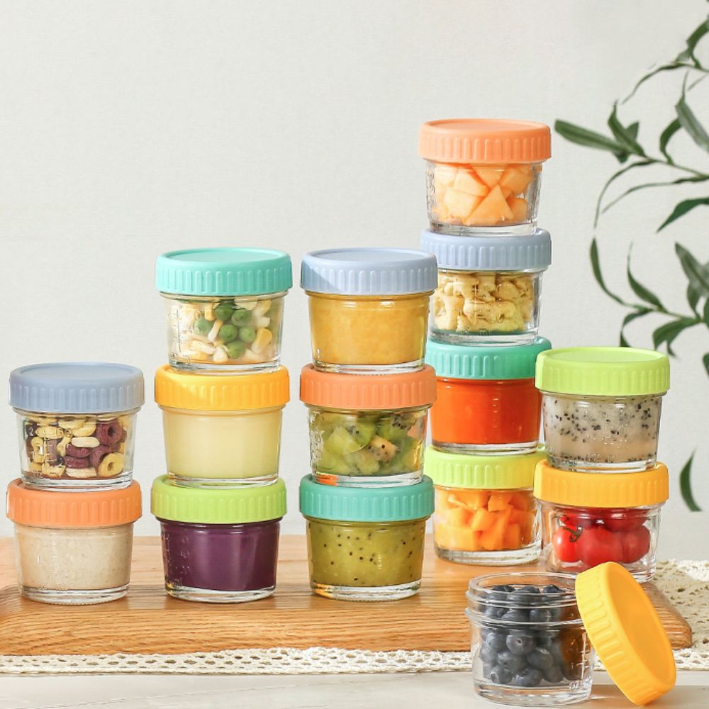Food Storage Glass Box - 6 قطعة برطمان طعام للأطفال زجاجي
