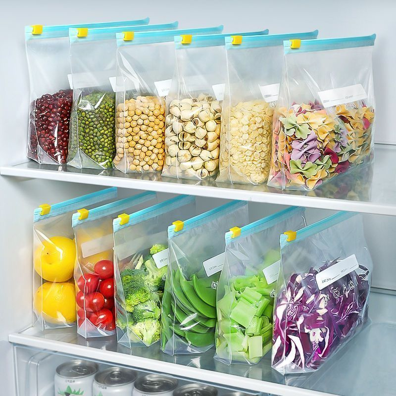 Food Storage Zipper Bags - 100 قطعة أكياس تخزين المواد الغذائية