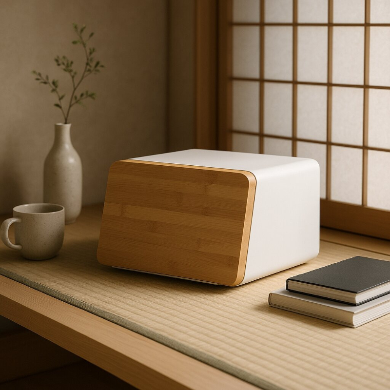 Bread Box Bamboo - صندوق خبز من الخيزران لتخزين المطبخ،
