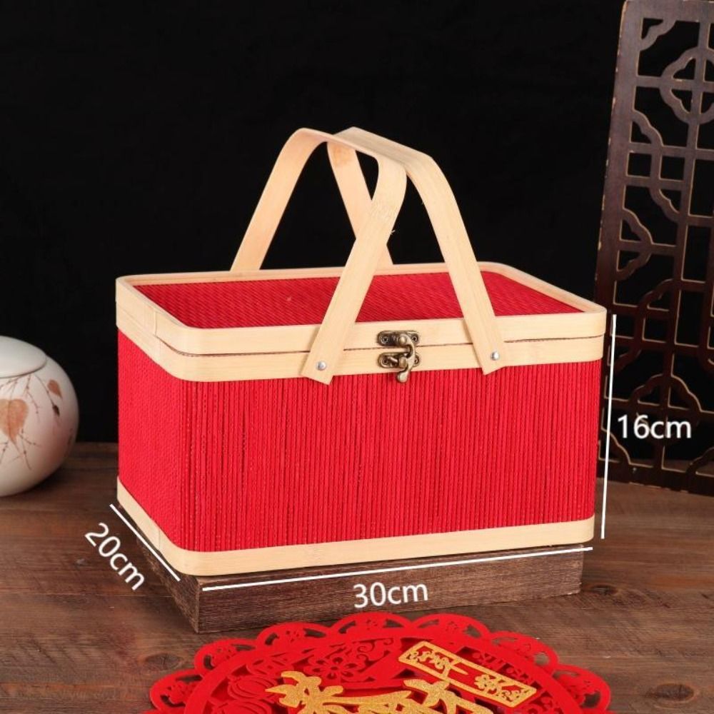 Bread Box Bamboo - صندوق تغليف للمهرجانات، سلة خيزران عتيقة