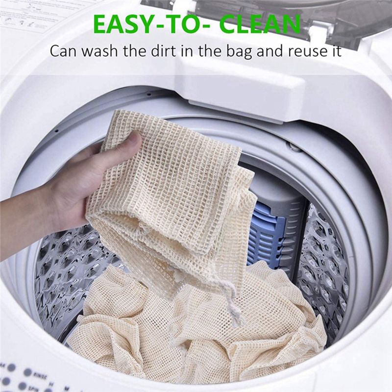 Produce Bag Reusable Mesh - [N84R] مجموعة من 9 قطع أكياس