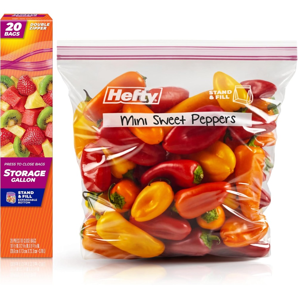 Food Storage Zipper Bags - أكياس بلاستيكية قابلة لإعادة الاستخدام بسحاب