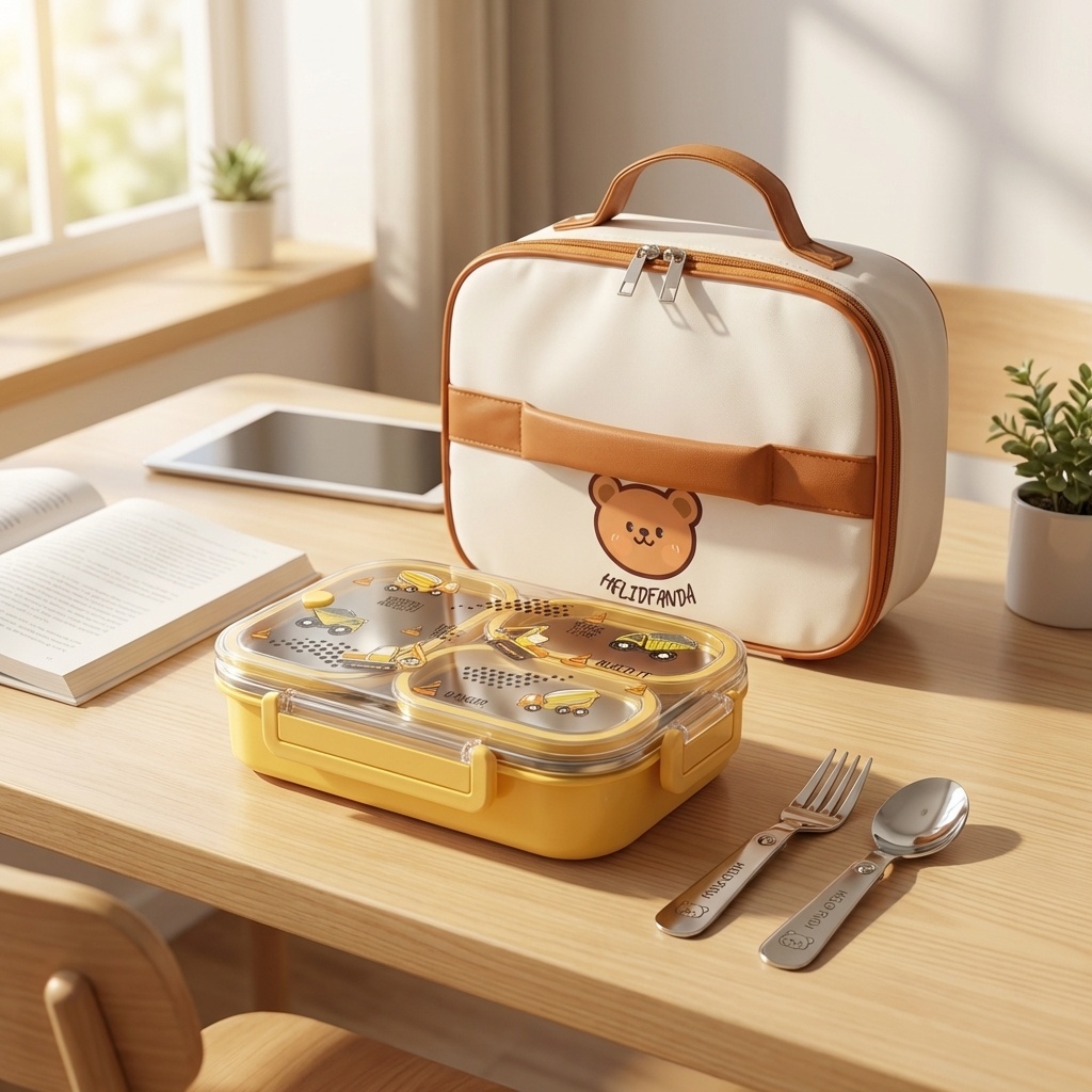 Food Storage Dividers - صندوق غداء بنتو للأطفال بسعة 900