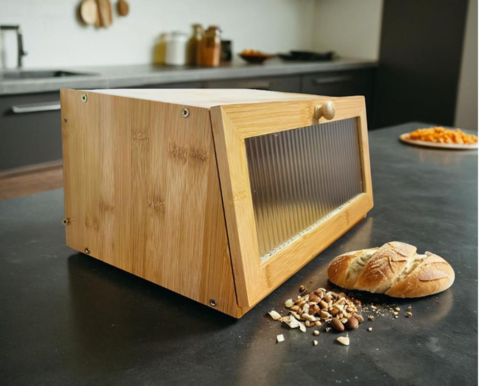 Bread Box Bamboo - صندوق خبز من الخيزران، صندوق تخزين