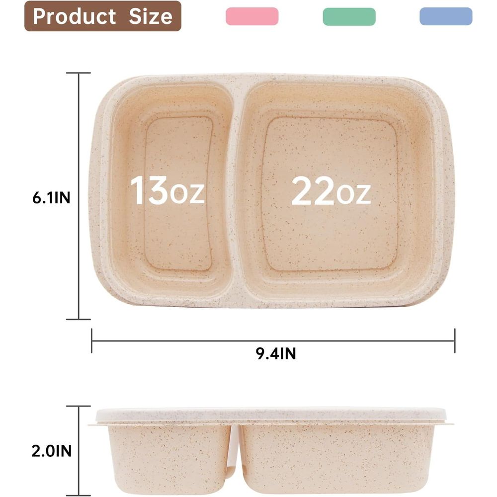 مجموعة من 4 علب غداء بنتو، حاو - مراجعة Food Storage Dividers وسعره