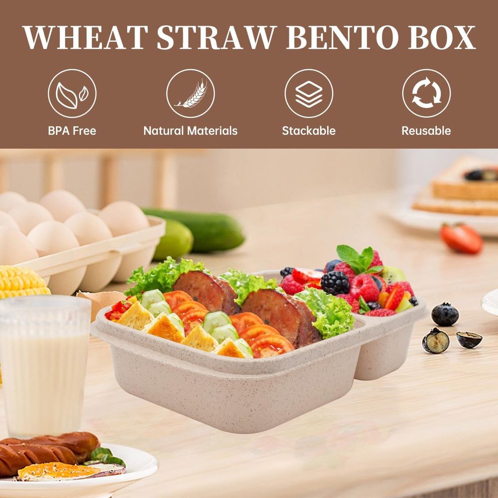 مجموعة من 4 علب غداء بنتو، حاو - مراجعة Food Storage Dividers وسعره