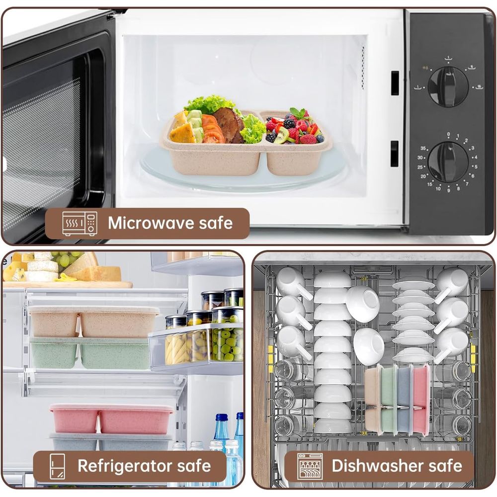 مجموعة من 4 علب غداء بنتو، حاو - مراجعة Food Storage Dividers وسعره