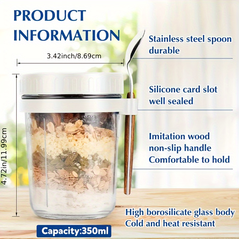 1 قطعة/2 قطعة كوب الشوفان الزج - مراجعة Food Storage Bowls وسعره