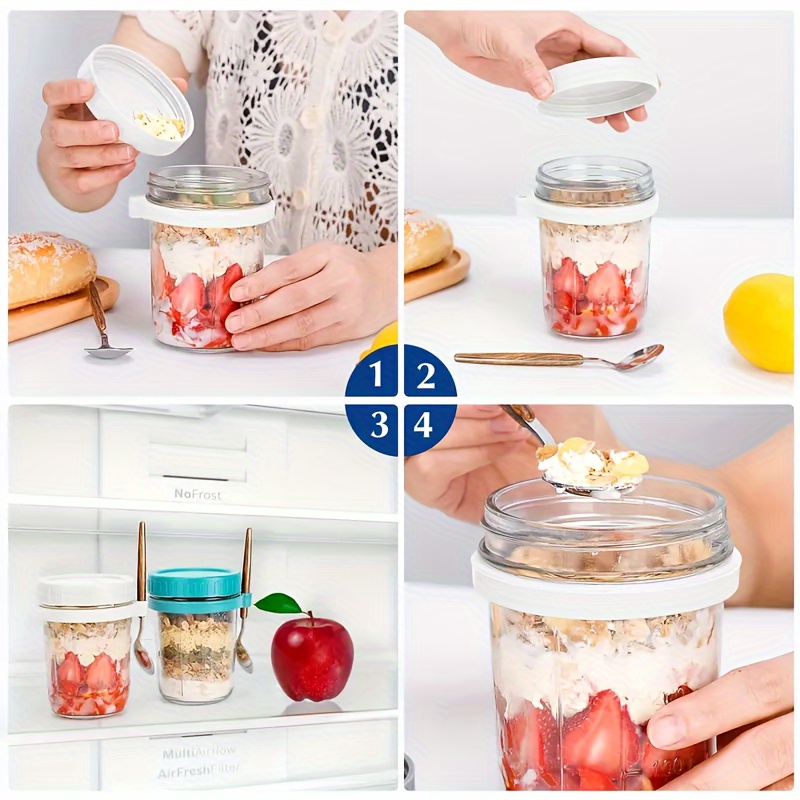 1 قطعة/2 قطعة كوب الشوفان الزج - مراجعة Food Storage Bowls وسعره
