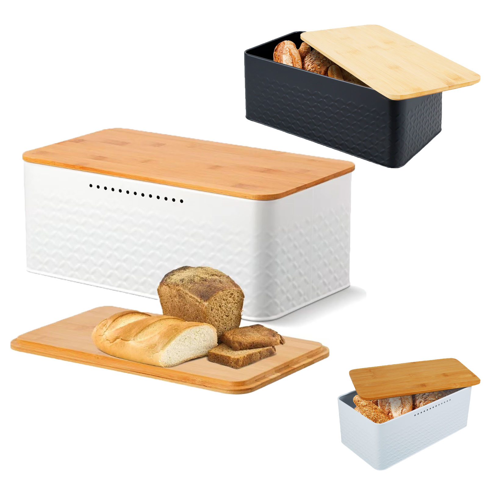 صندوق خبز مع غطاء من الخيزران  - مراجعة Bread Box Bamboo وسعره