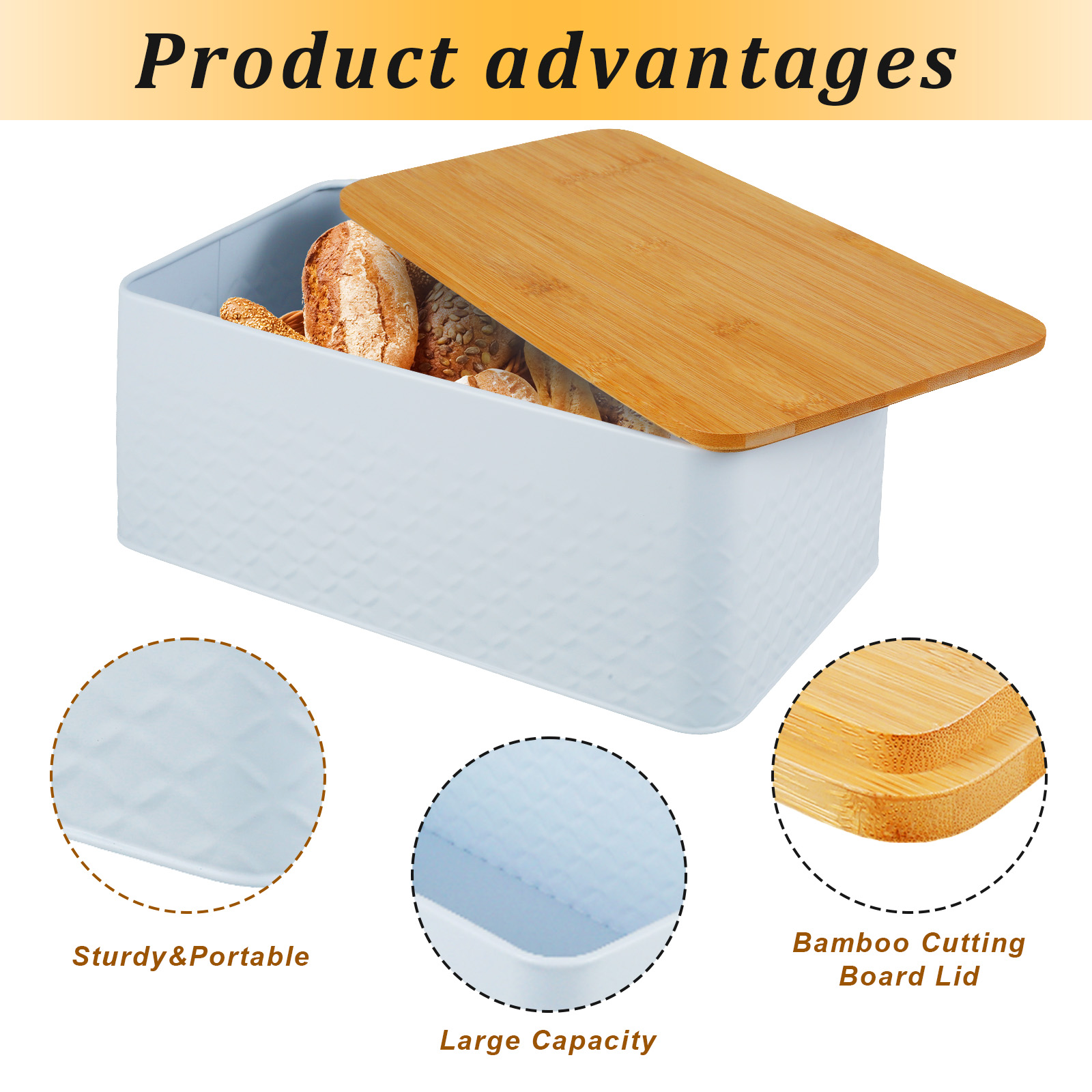 صندوق خبز مع غطاء من الخيزران  - مراجعة Bread Box Bamboo وسعره