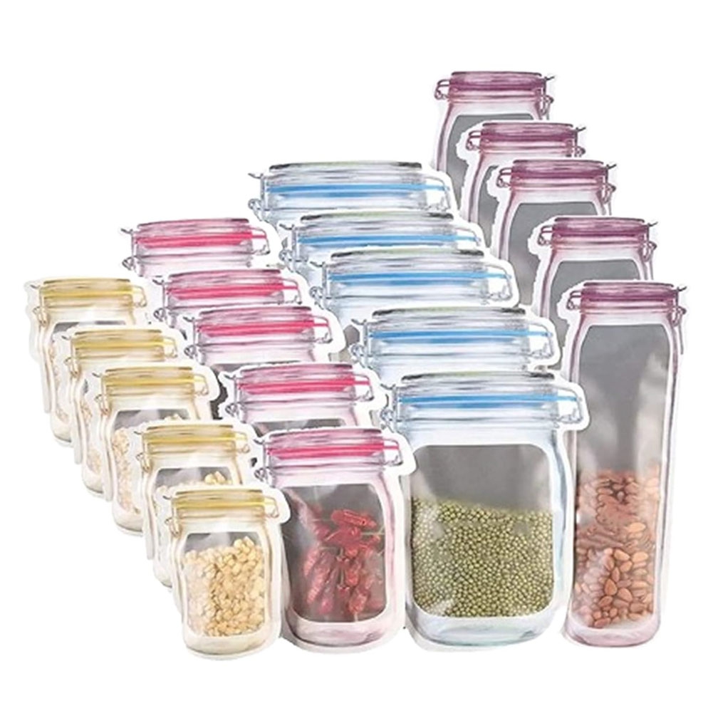 حقيبة زجاجات ماسون قابلة لإعاد - مراجعة Food Storage Zipper Bags وسعره