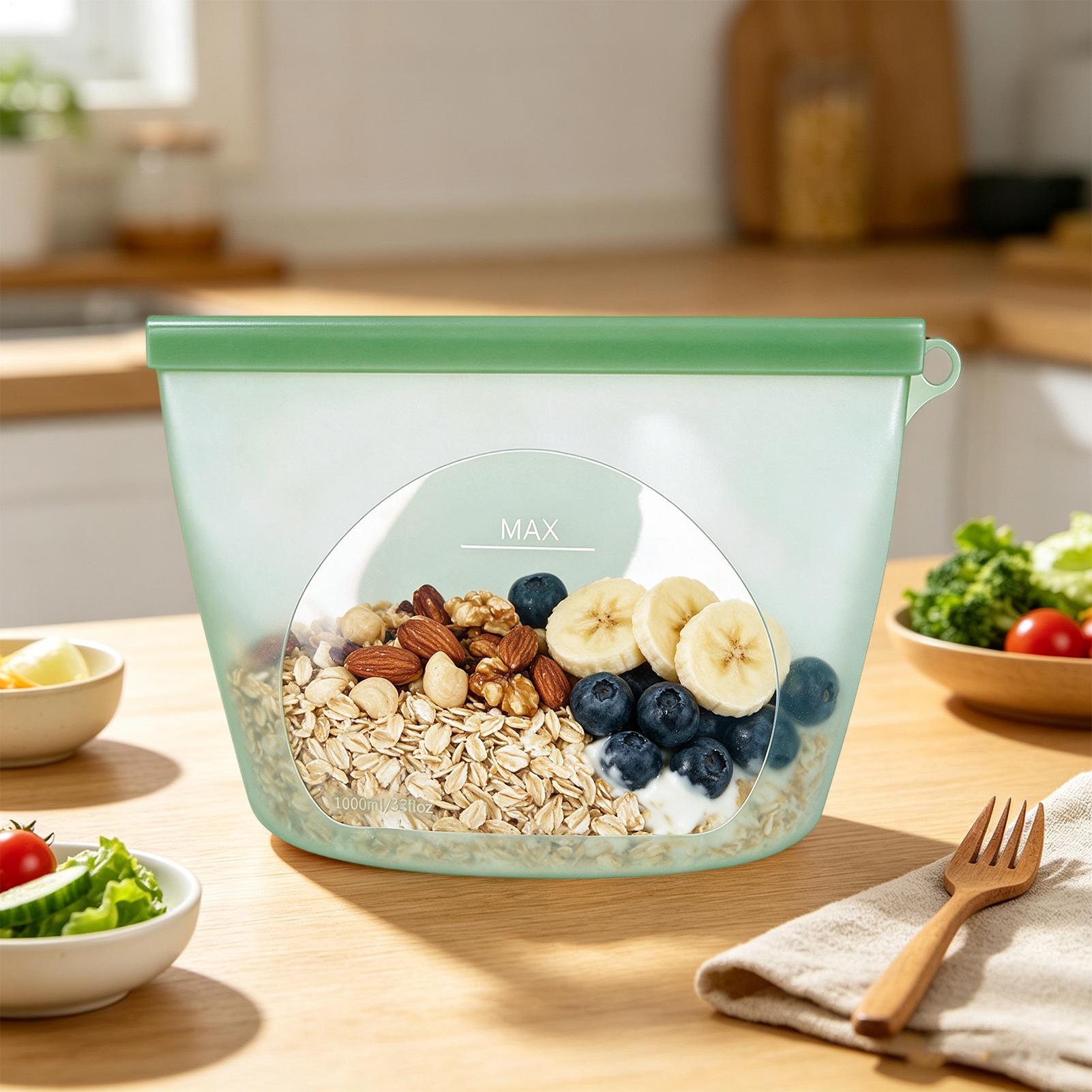 أكياس سيليكون قابلة للإغلاق بس - مراجعة Food Storage Zip Lock Bags وسعره