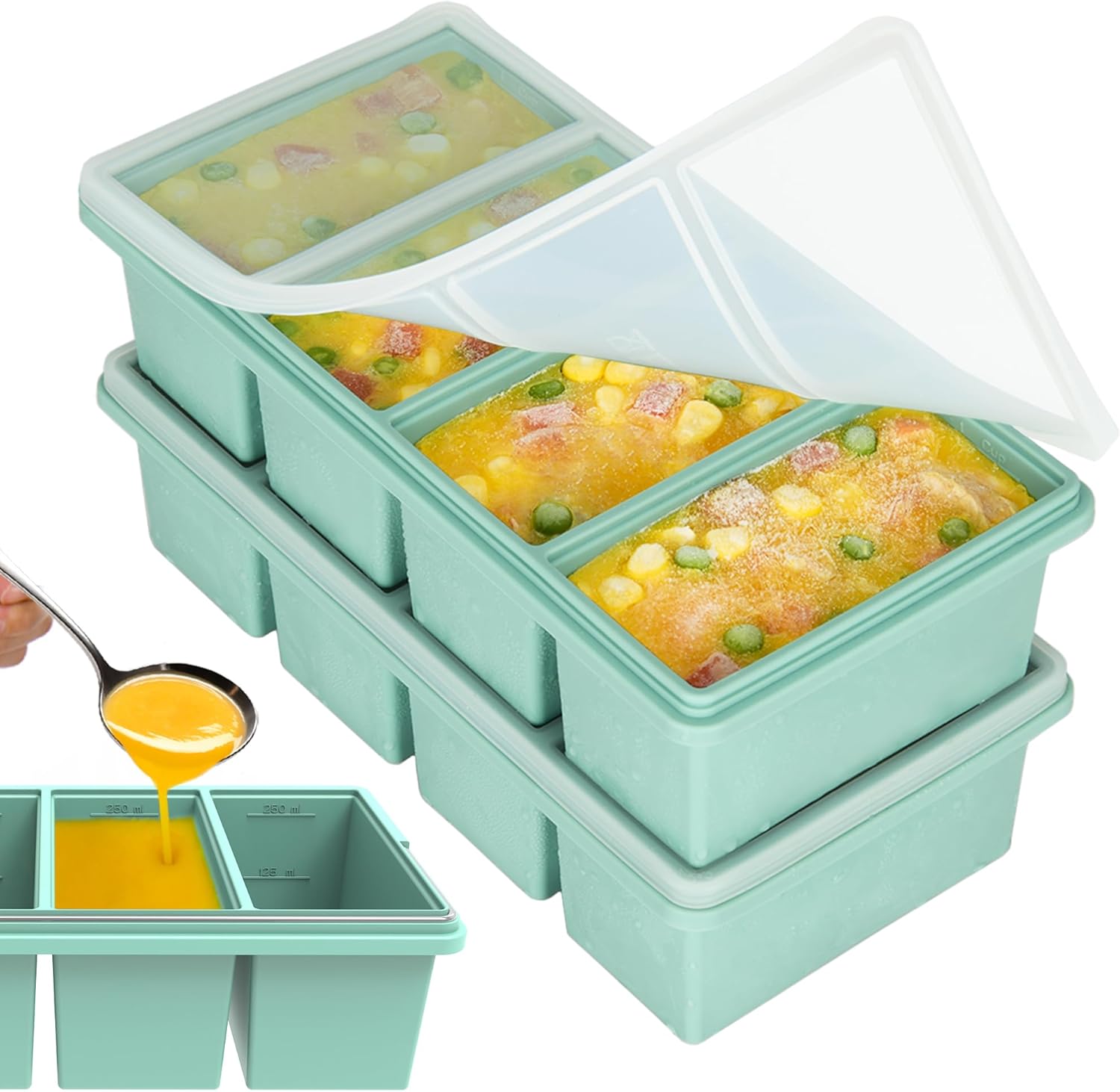 قالب سيليكون لصنع الثلج سعة 25 - مراجعة Xxl Food Storage Container وسعره