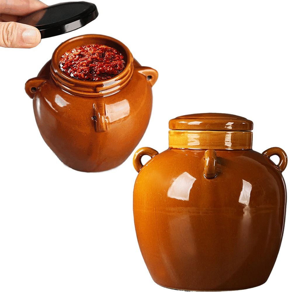وعاء سيراميك كبير السعة للمخلل - مراجعة Food Storage Jars With Lids وسعره