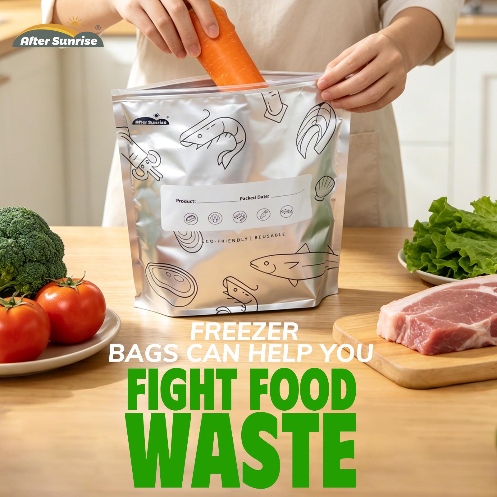 【الأطعمة المبردة】أكياس تخزين ق - مراجعة Food Storage Zip Lock Bags وسعره