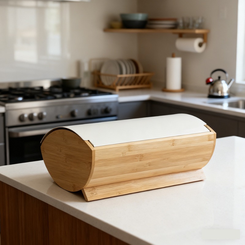 صندوق خبز بغطاء من الخيزران، ص - مراجعة Bread Box Bamboo وسعره