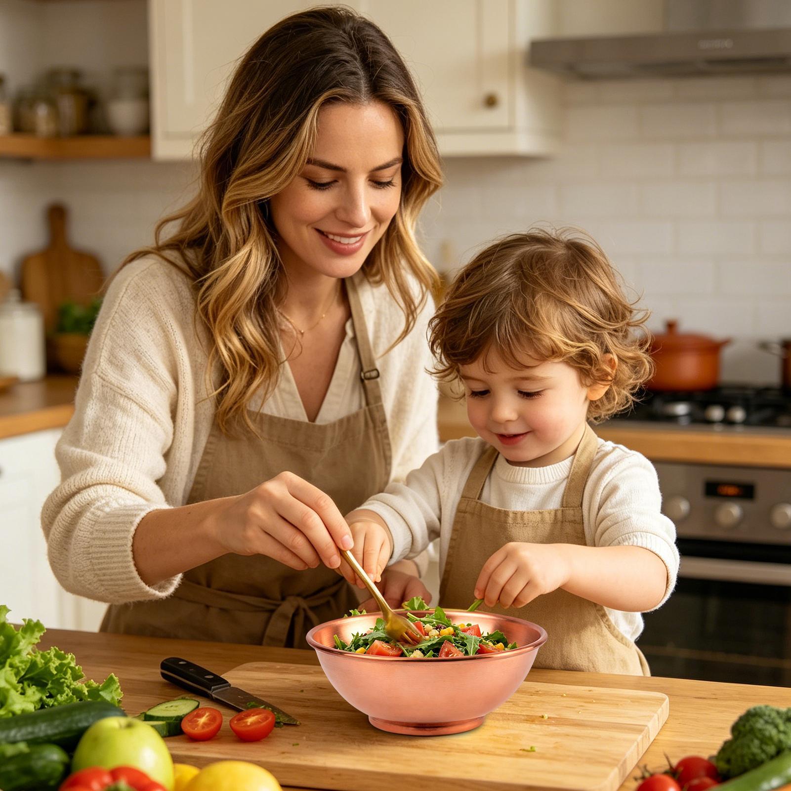وعاء نحاسي كبير للخلط وتخزين ا - مراجعة Food Storage Bowls وسعره