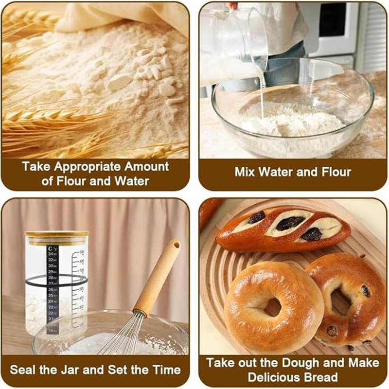 مجموعة أدوات جرة بداية العجين  - مراجعة Food Storage Glass Box وسعره