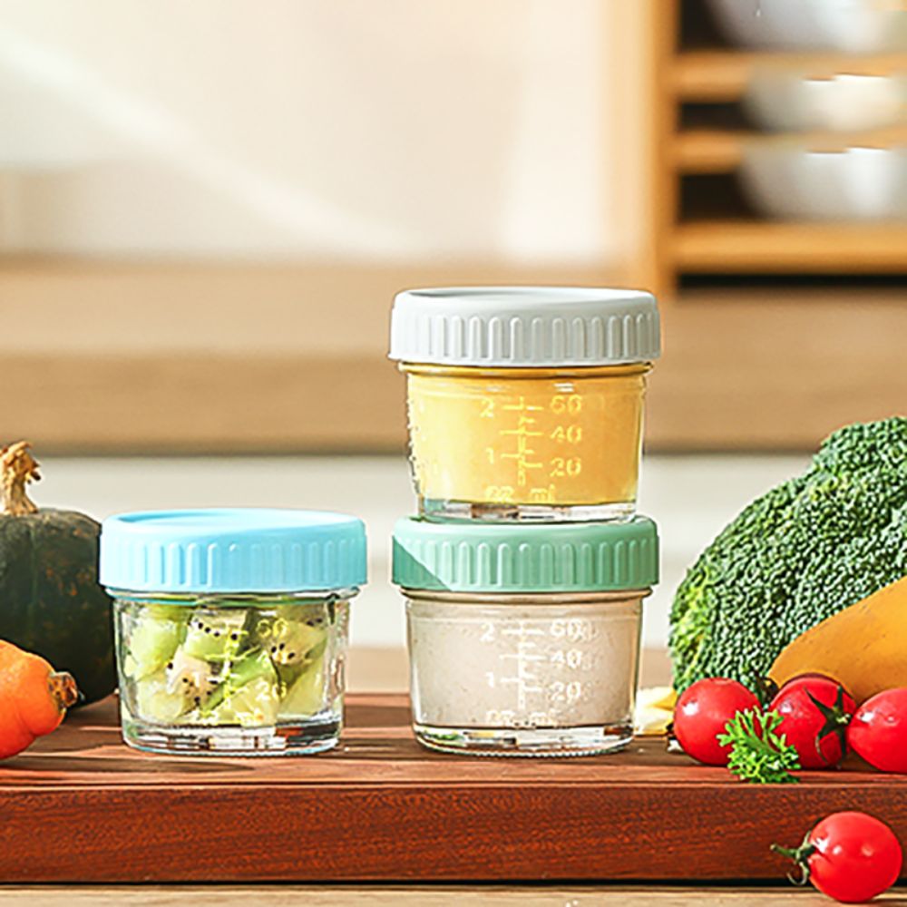 6 قطعة برطمان طعام للأطفال زجا - مراجعة Food Storage Glass Box وسعره