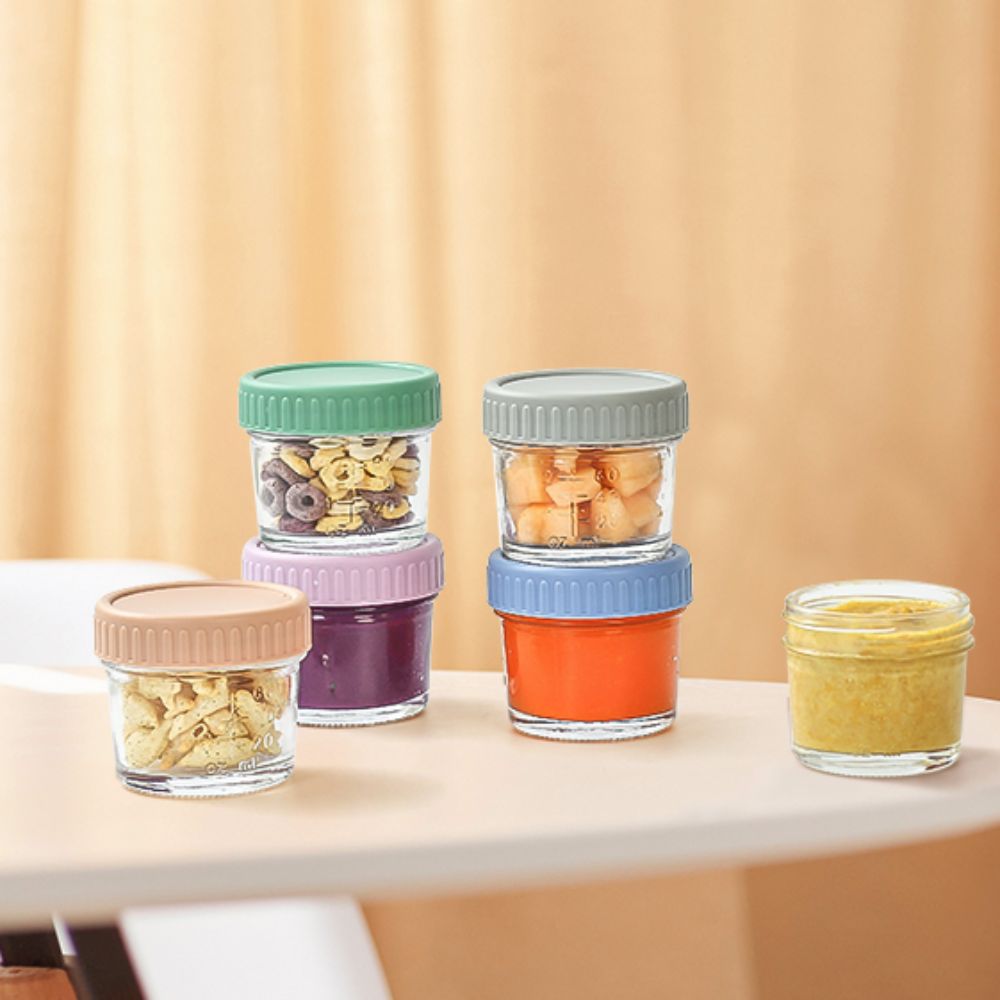 6 قطعة برطمان طعام للأطفال زجا - مراجعة Food Storage Glass Box وسعره