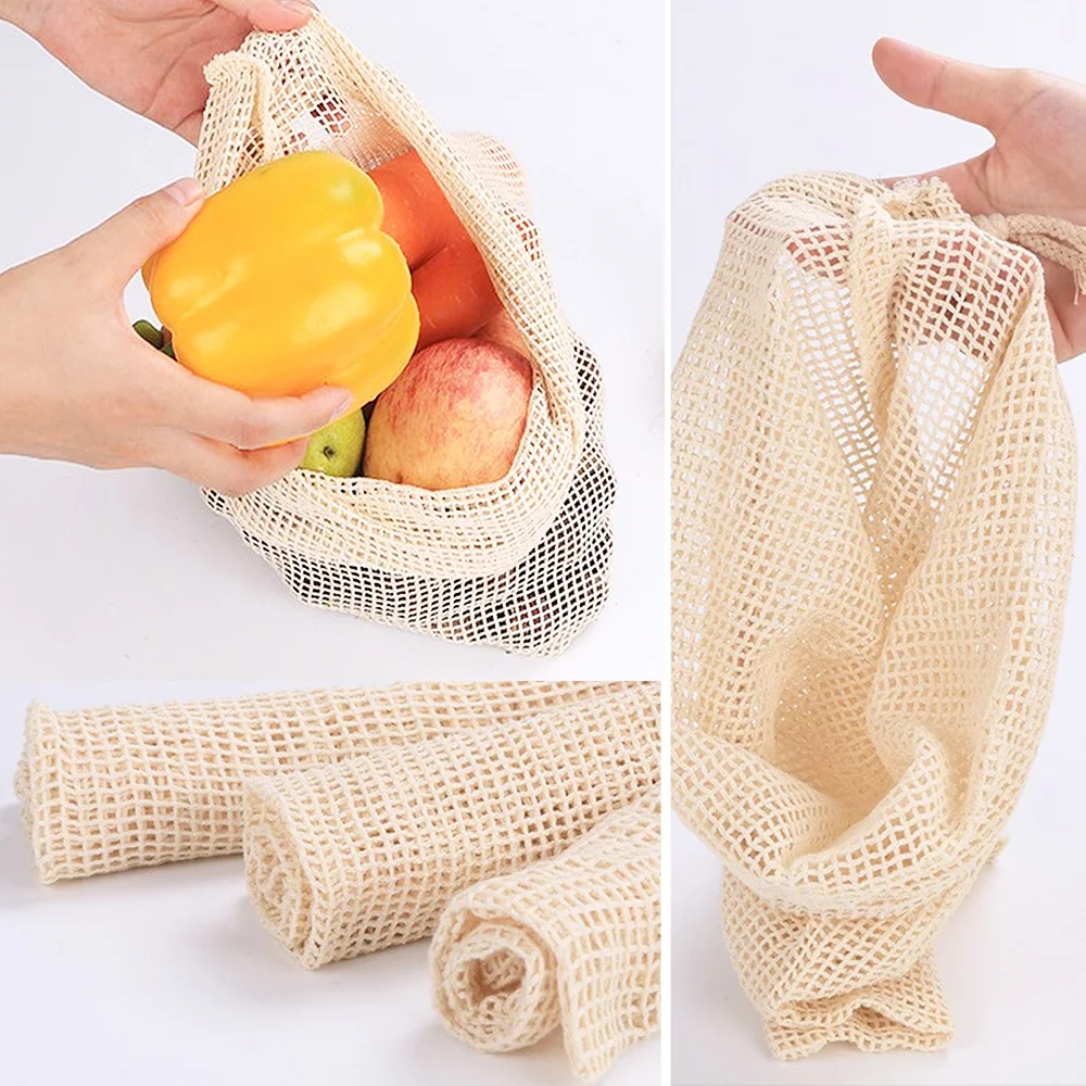 3 6 10 قطعة مجموعة أكياس إنتاج - مراجعة Produce Bag Reusable Mesh وسعره