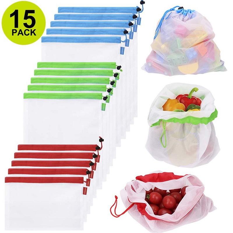 كيس إنتاج شبكي قابل لإعادة الا - مراجعة Produce Bag Reusable Mesh وسعره