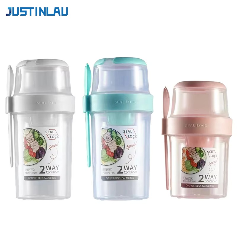 كوب سلطة محمول من JUSTINLAU لت - مراجعة Food Storage Made Easy وسعره