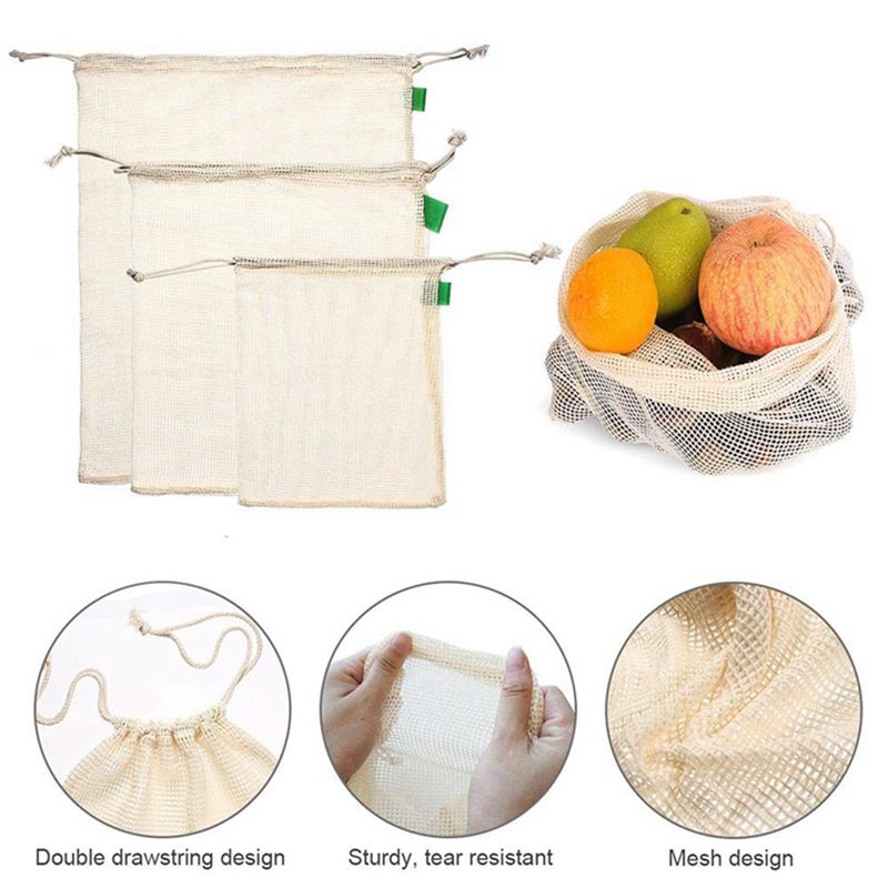 [N84R] مجموعة من 9 قطع أكياس ش - مراجعة Produce Bag Reusable Mesh وسعره