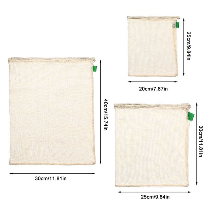 [N84R] مجموعة من 9 قطع أكياس ش - مراجعة Produce Bag Reusable Mesh وسعره
