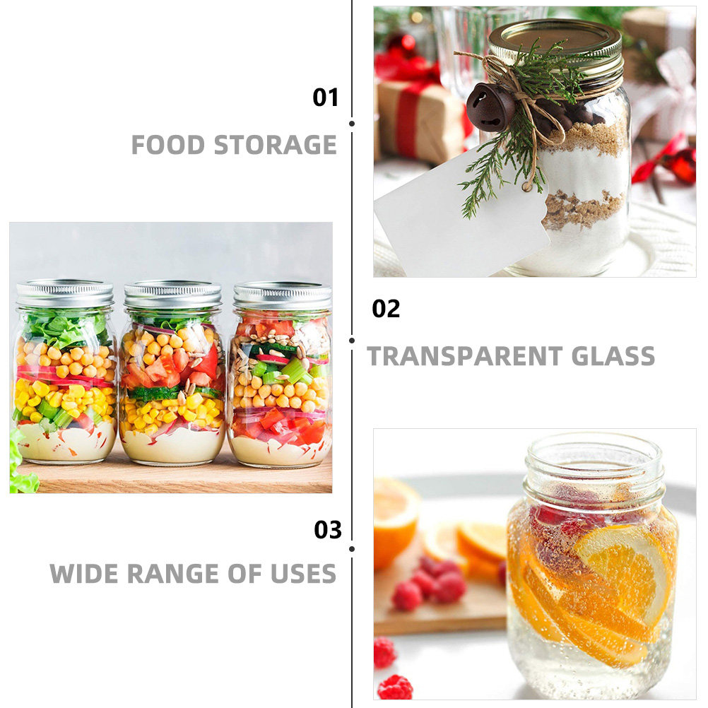 6 قطع من الأوعية الزجاجية الشف - مراجعة Food Storage Jars With Lids وسعره