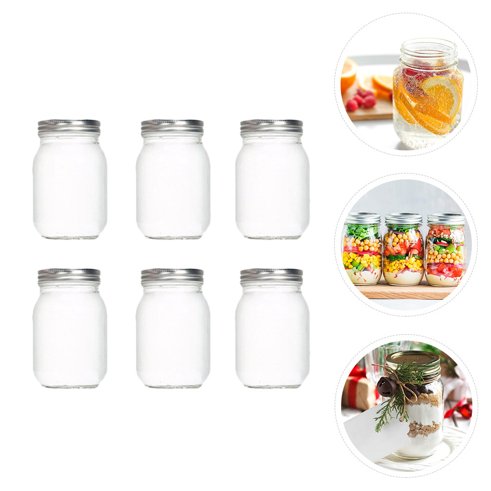 6 قطع من الأوعية الزجاجية الشف - مراجعة Food Storage Jars With Lids وسعره