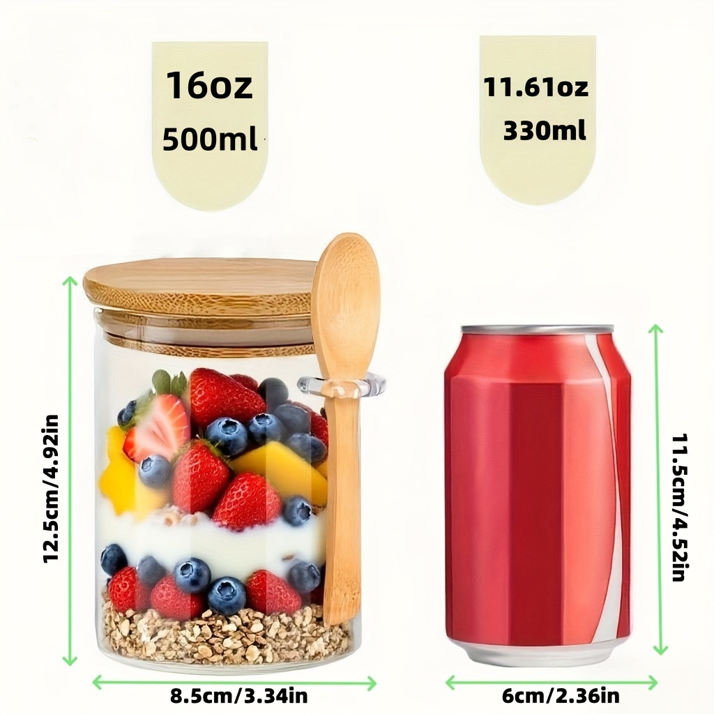 مجموعة أكواب زجاجية للشوفان 1/ - مراجعة Food Storage Glass Box وسعره