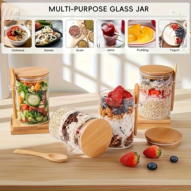 مجموعة أكواب زجاجية للشوفان 1/ - مراجعة Food Storage Glass Box وسعره