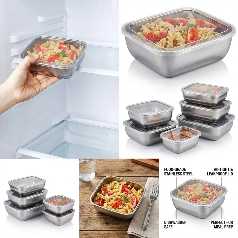 6 قطع من حاويات تخزين الطعام ا - مراجعة Food Storage Bowls وسعره