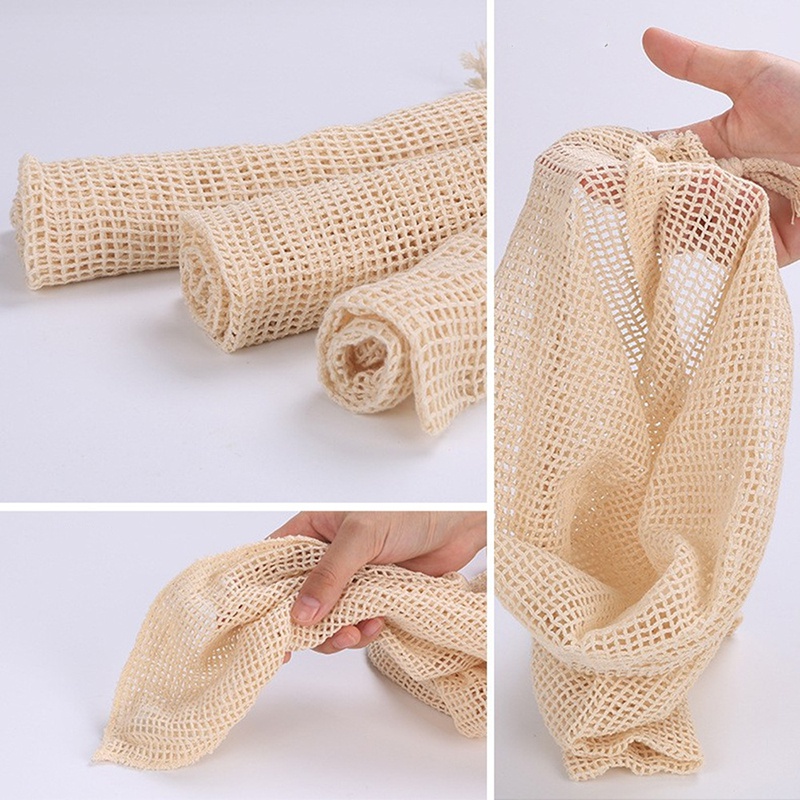 3 قطعة أكياس تسوق شبكية قطنية  - مراجعة Produce Bag Reusable Mesh وسعره