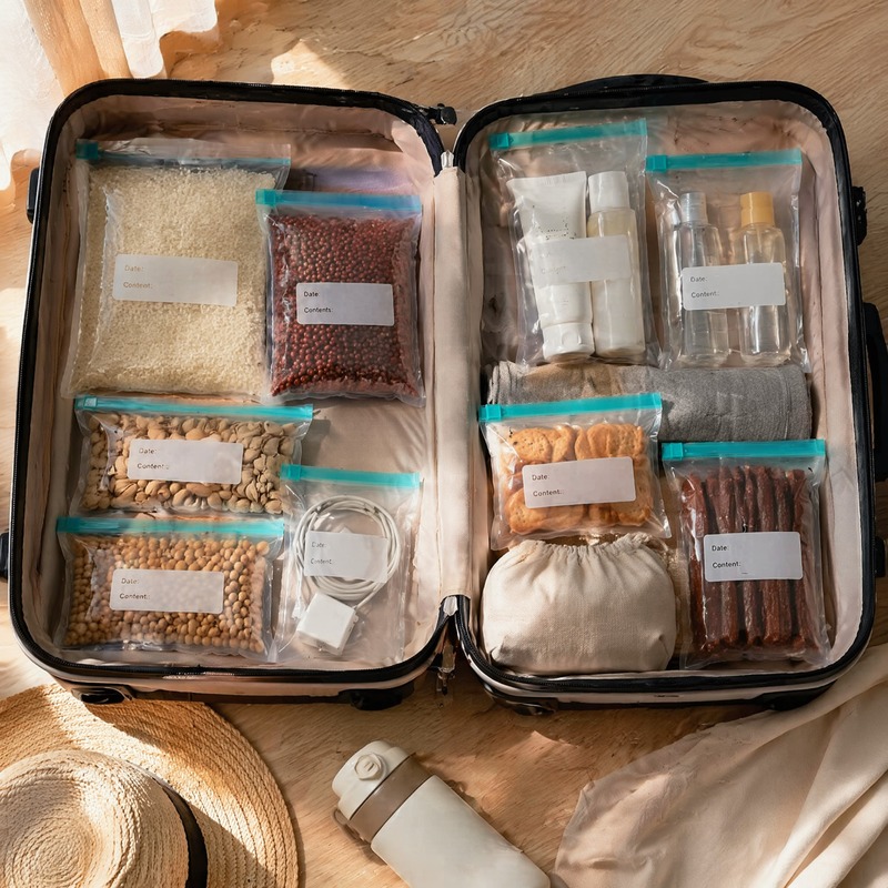 60 قطعة من أكياس تخزين الطعام  - مراجعة Food Storage Zip Lock Bags وسعره