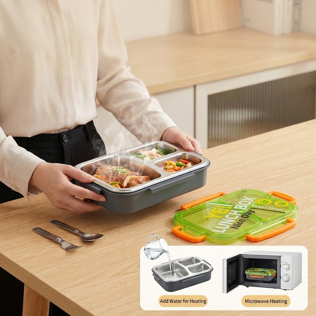 صندوق غداء بنتو من الفولاذ الم - مراجعة Food Storage Dividers وسعره