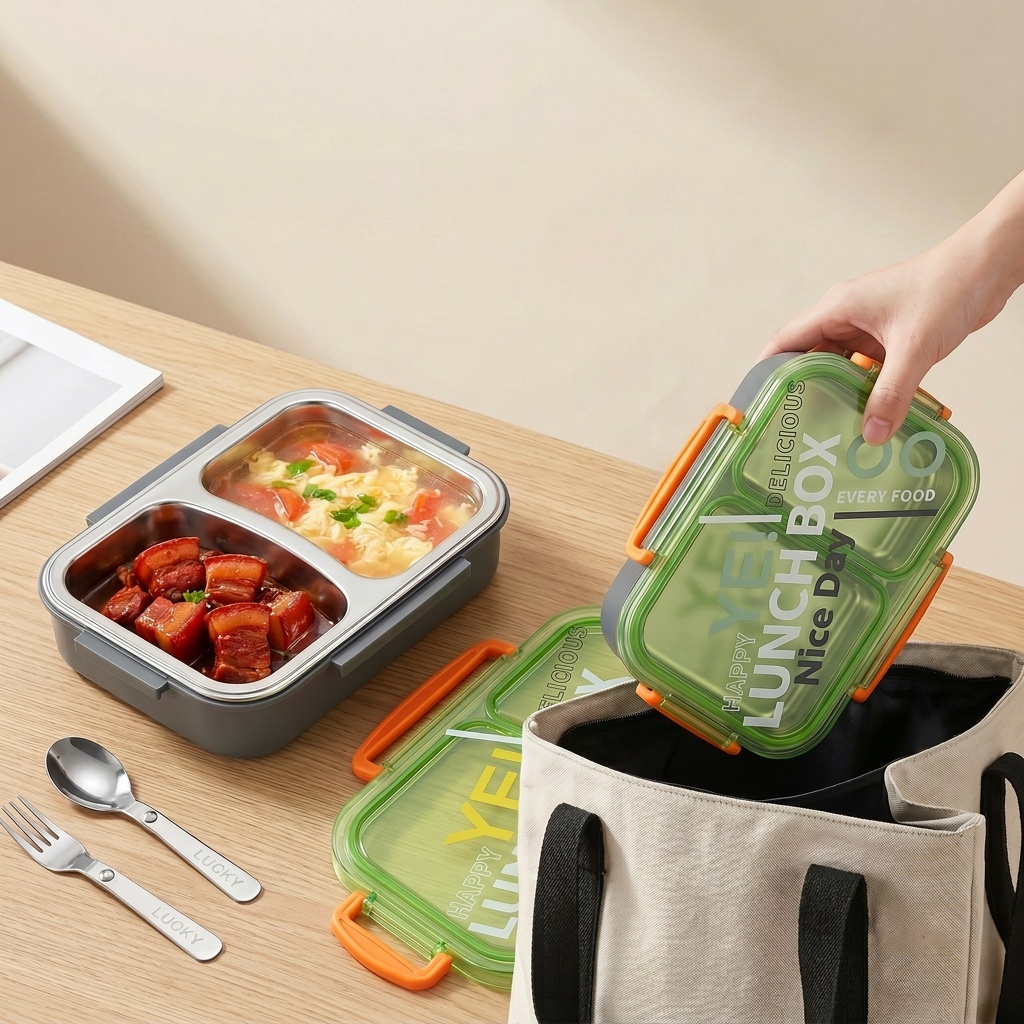 صندوق غداء بنتو من الفولاذ الم - مراجعة Food Storage Dividers وسعره