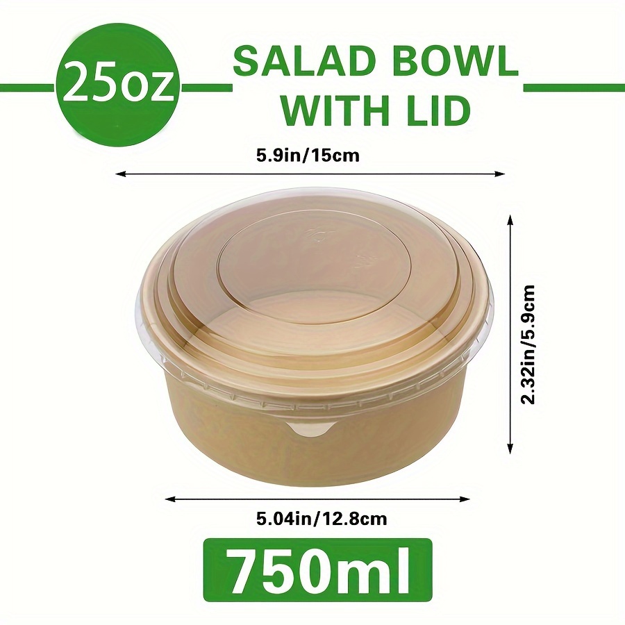 25 أونصة/750 مل 25/50 عبوة من  - مراجعة Food Storage Bowls وسعره