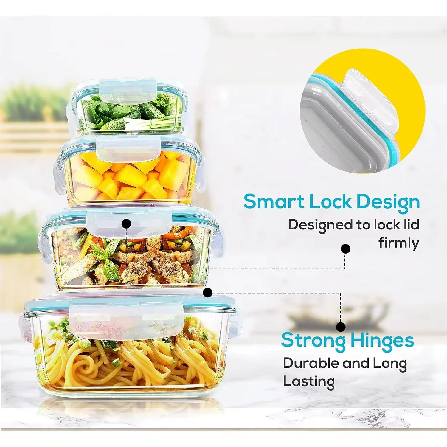 حاويات تخزين الطعام الزجاجية ل - مراجعة Food Storage Glass Box وسعره