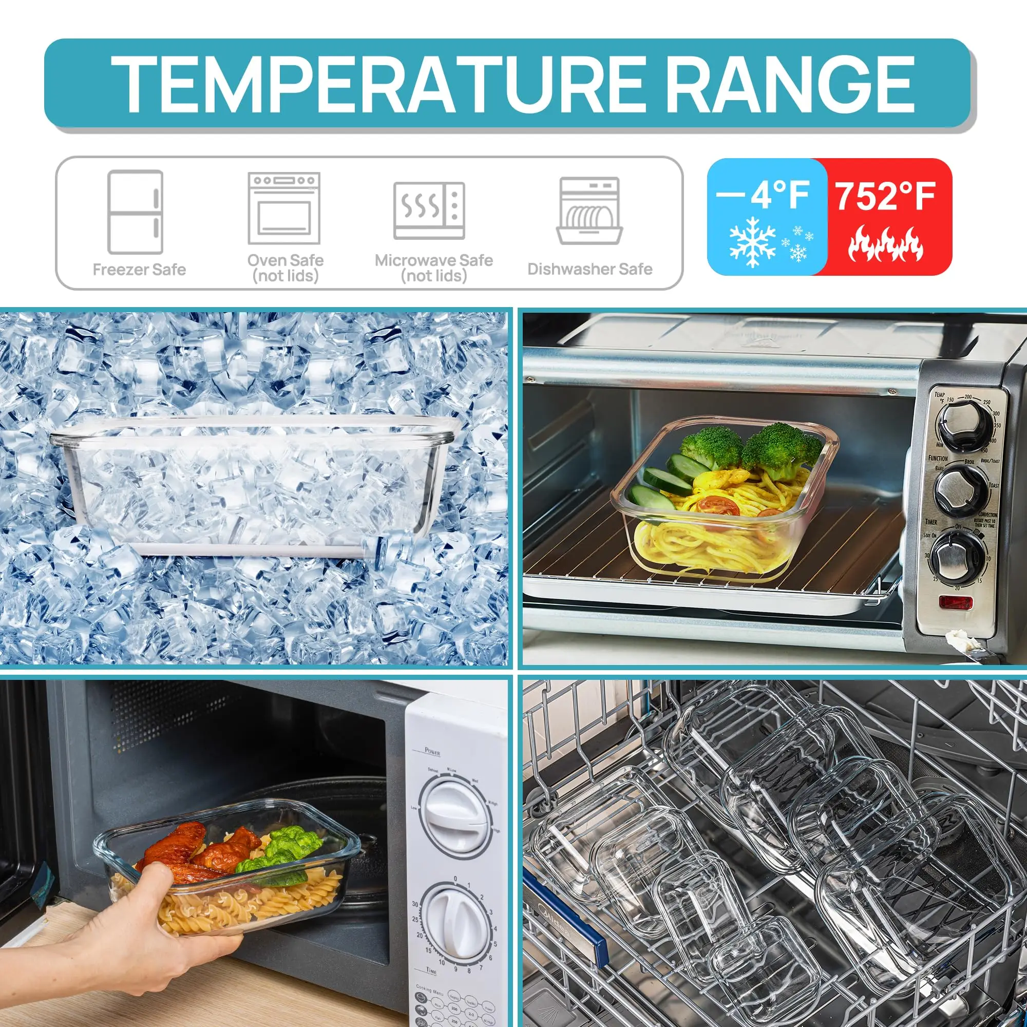 حاويات تخزين الطعام الزجاجية ل - مراجعة Food Storage Glass Box وسعره