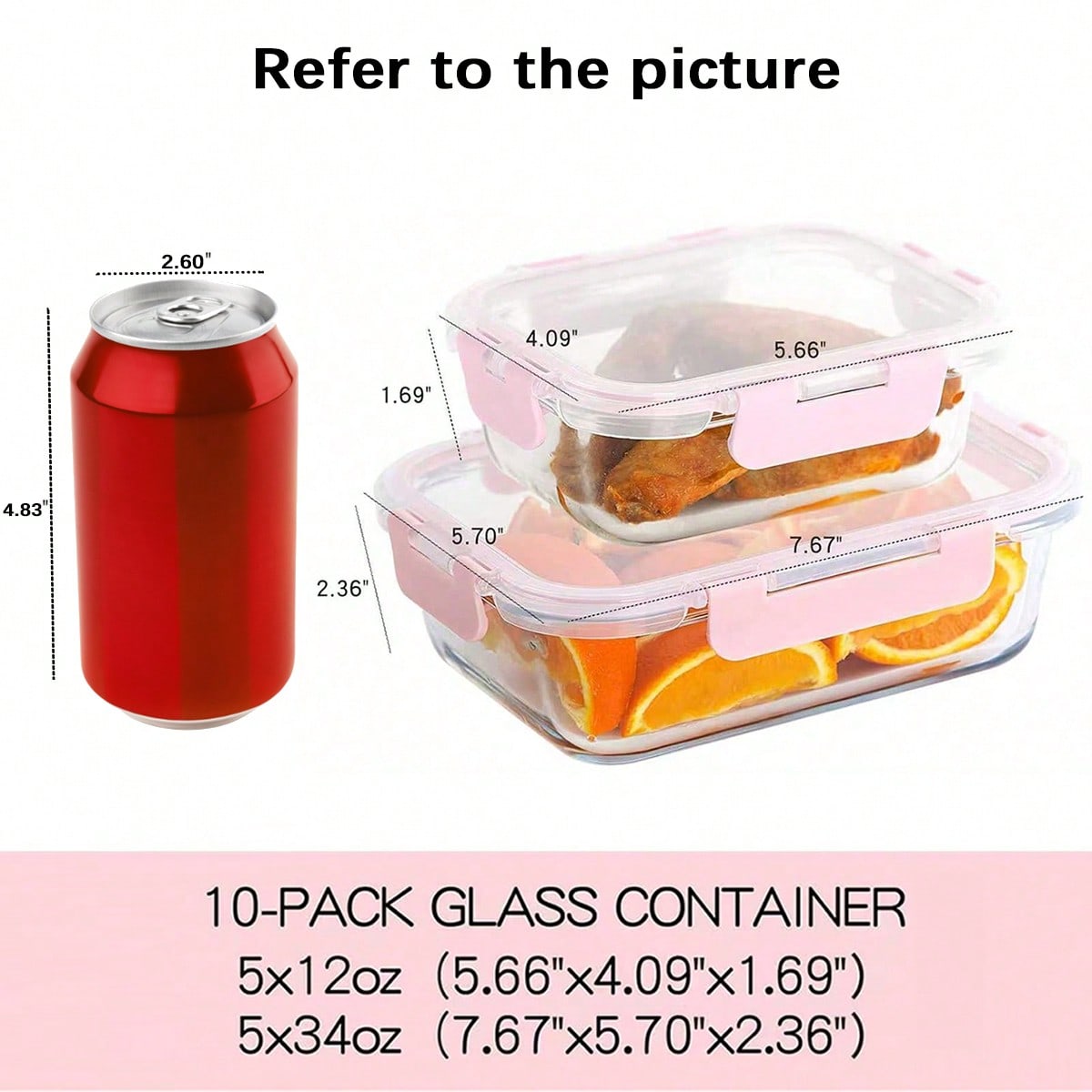 10 عبوات من حاويات الطعام الزج - مراجعة Food Storage Glass Box وسعره
