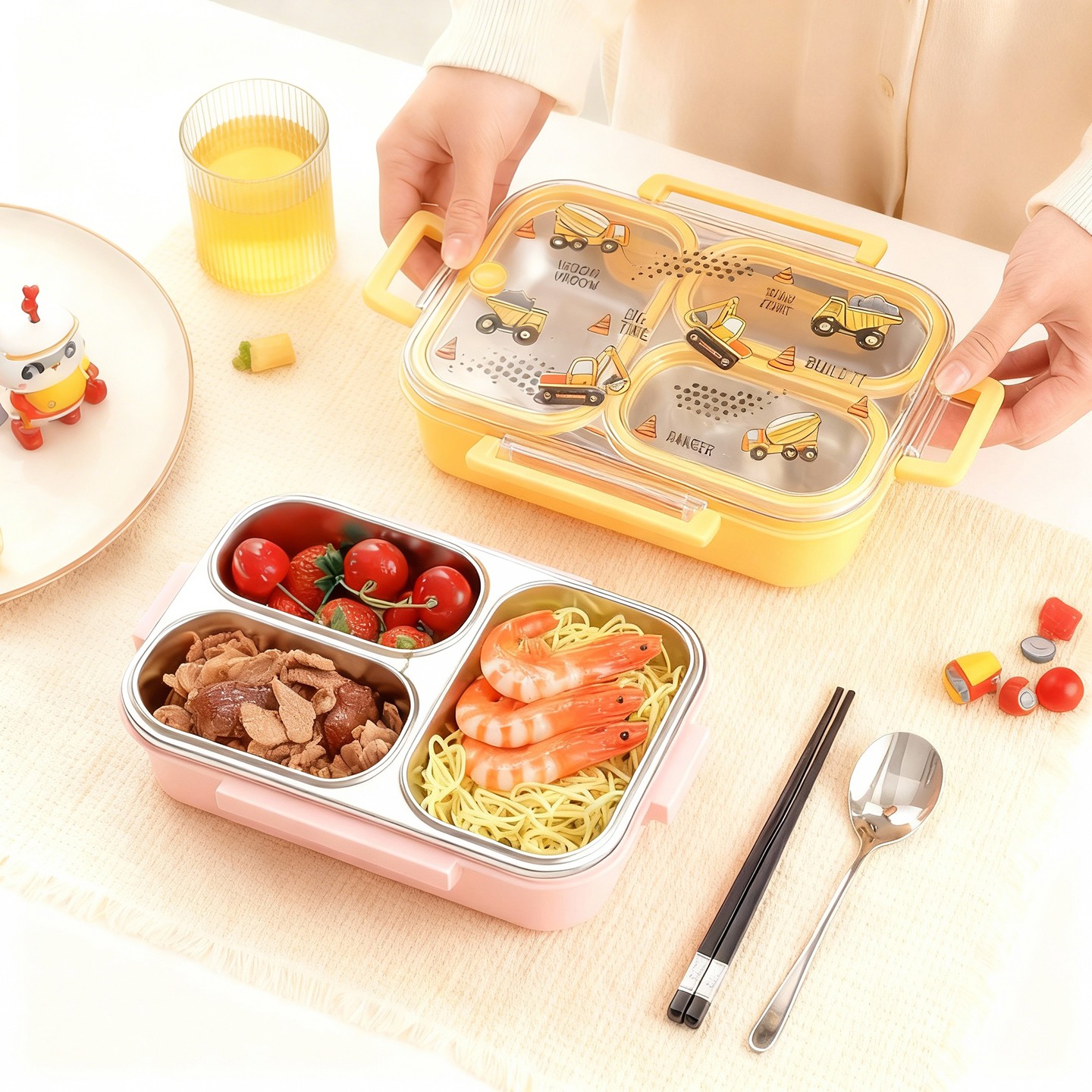 صندوق غداء للأطفال بتصميم كرتو - مراجعة Food Storage Dividers وسعره