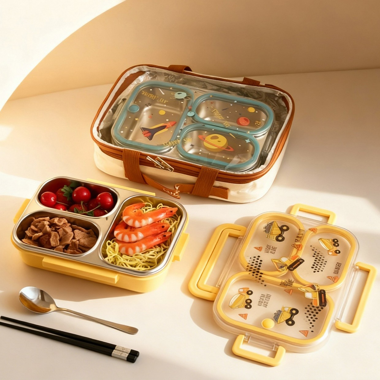 صندوق غداء للأطفال بتصميم كرتو - مراجعة Food Storage Dividers وسعره